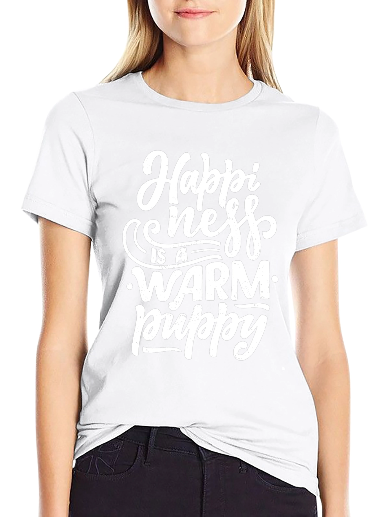 Happiness is a Warm Puppy Graphic T-Shirt