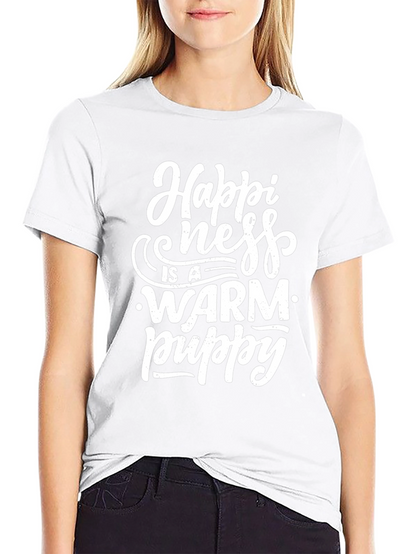 Happiness is a Warm Puppy Graphic T-Shirt