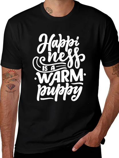 Happiness is a Warm Puppy Graphic T-Shirt