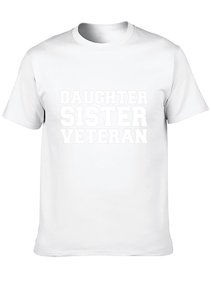 Daughter Sister Veteran Graphic Tee - Black