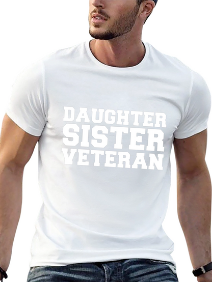 Daughter Sister Veteran Graphic Tee - Black