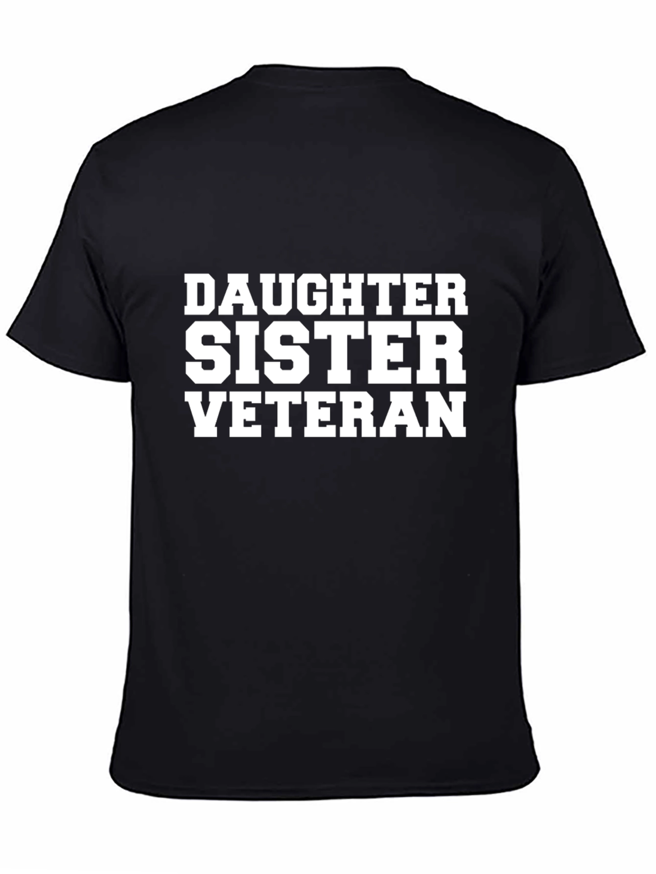 Daughter Sister Veteran Graphic Tee - Black