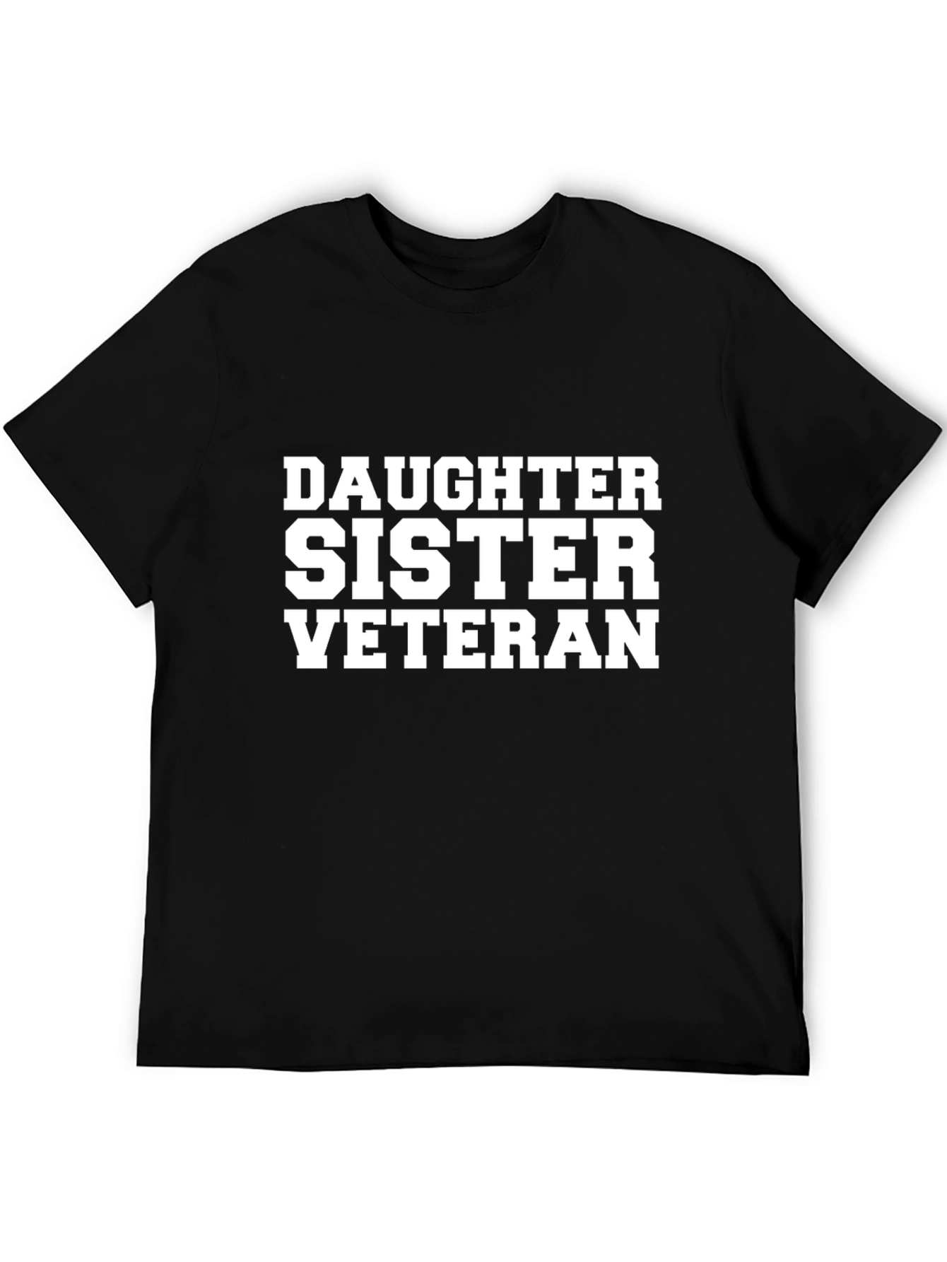 Daughter Sister Veteran Graphic Tee - Black