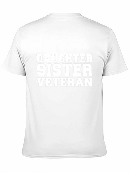 Daughter Sister Veteran Graphic Tee - Black
