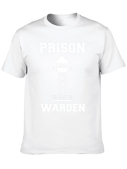 Prison Warden T-Shirt - Black Graphic Tee