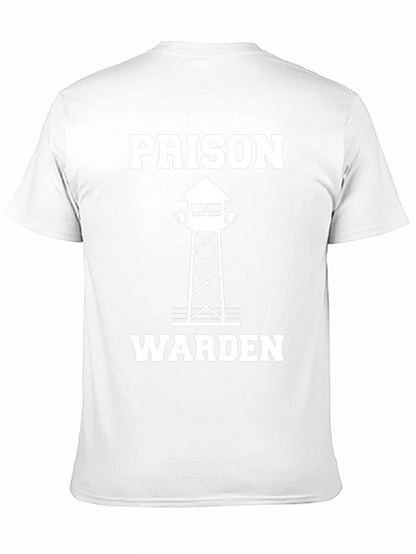 Prison Warden T-Shirt - Black Graphic Tee