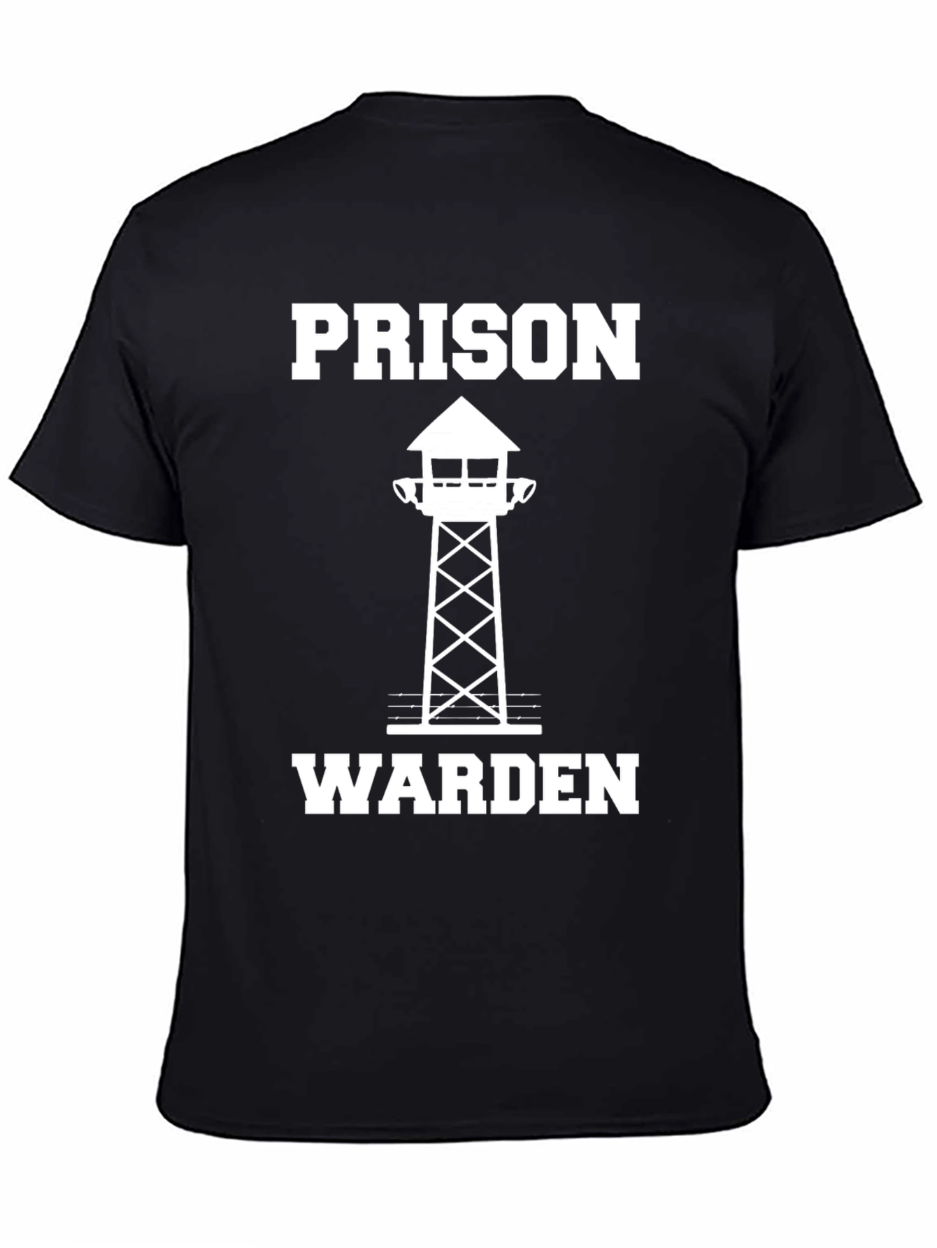 Prison Warden T-Shirt - Black Graphic Tee