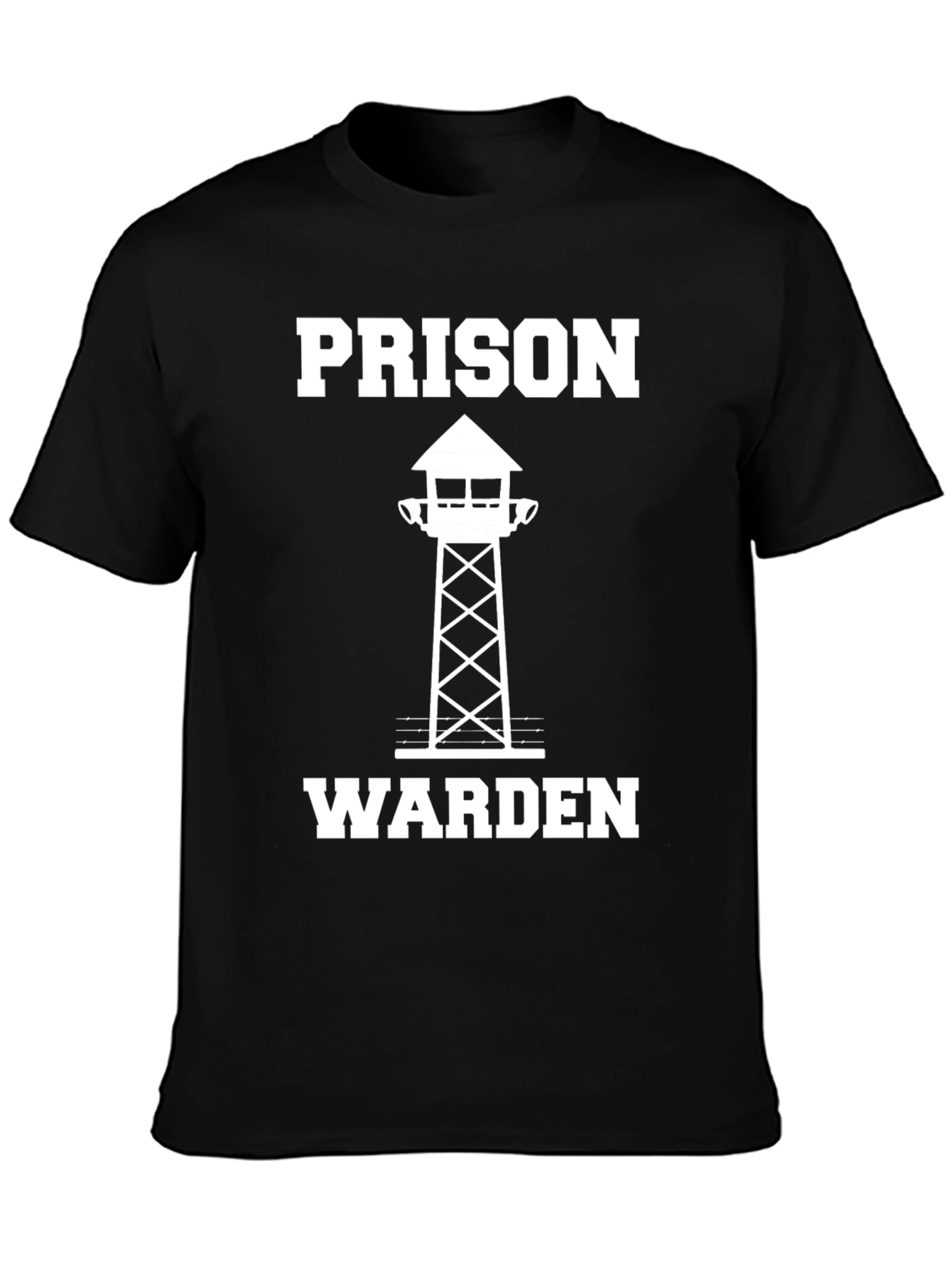 Prison Warden T-Shirt - Black Graphic Tee