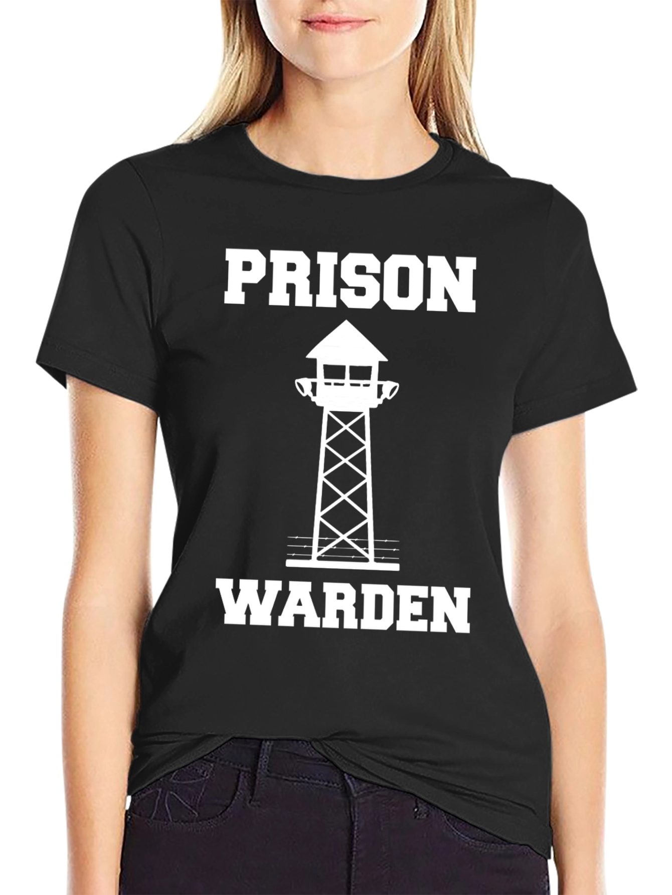 Prison Warden T-Shirt - Black Graphic Tee