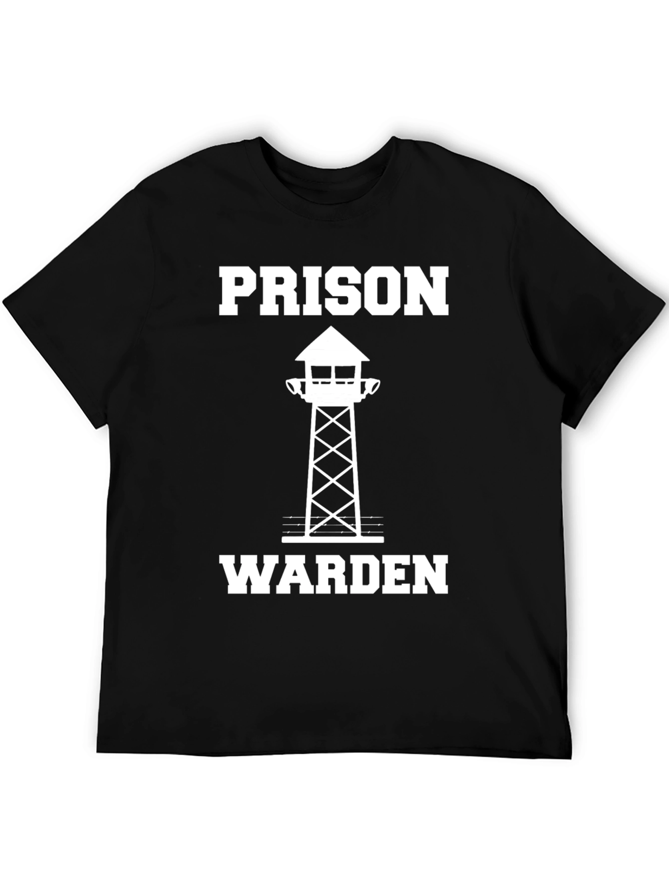 Prison Warden T-Shirt - Black Graphic Tee