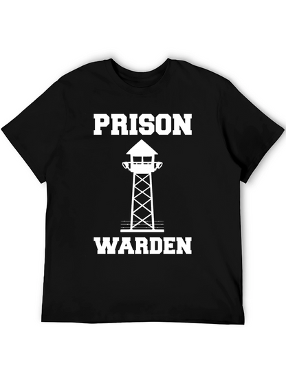 Prison Warden T-Shirt - Black Graphic Tee