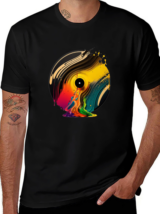 Retro Vinyl Record Graphic Tee - Cool Music Lover Shirt