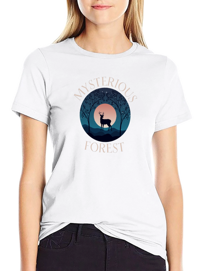 Mysterious Forest Graphic Tee - Black