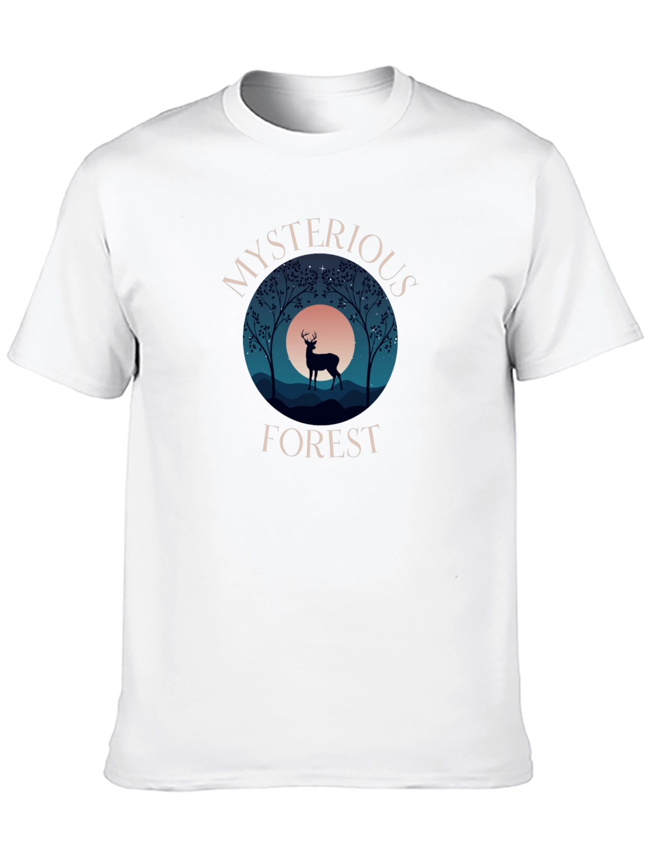 Mysterious Forest Graphic Tee - Black