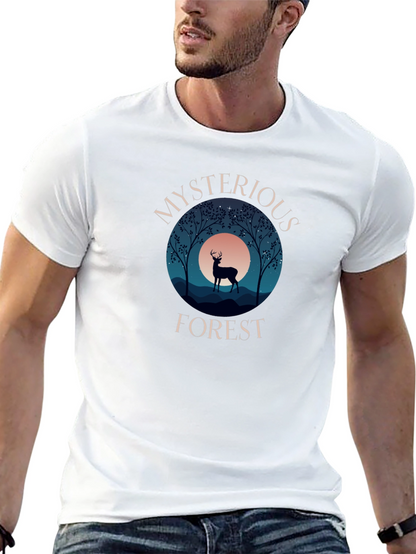 Mysterious Forest Graphic Tee - Black