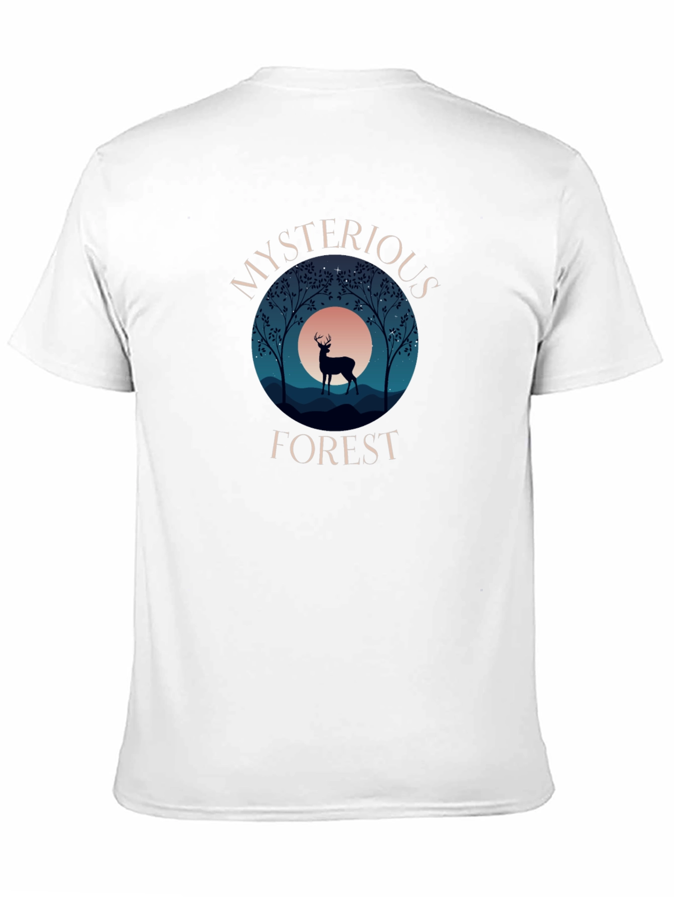Mysterious Forest Graphic Tee - Black
