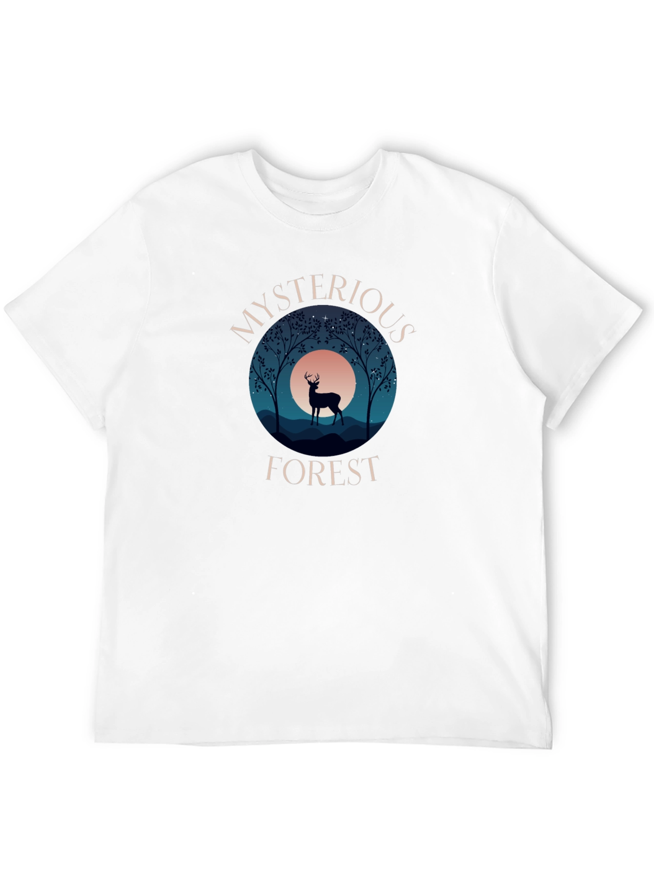 Mysterious Forest Graphic Tee - Black