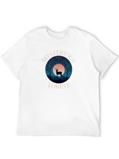 Mysterious Forest Graphic Tee - Black