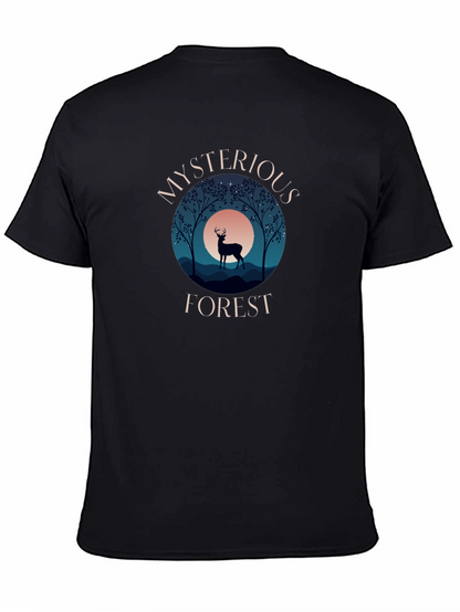 Mysterious Forest Graphic Tee - Black