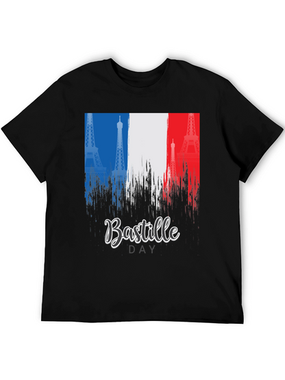 Bastille Day France Flag Eiffel Tower T-Shirt