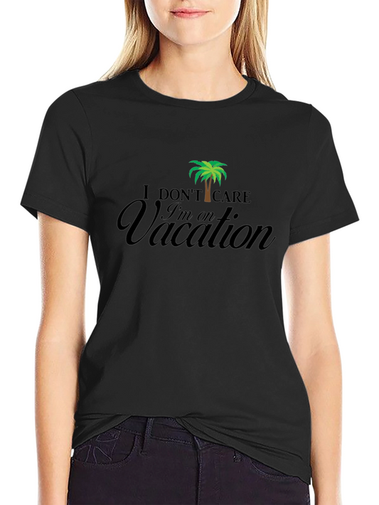 Vacation Mode T-Shirt - Relaxed Fit Black Tee