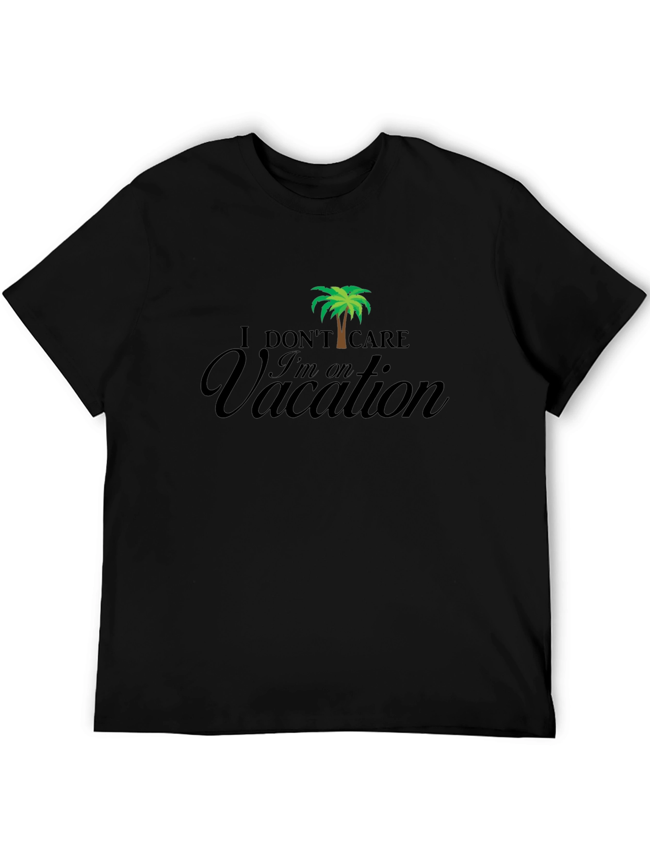 Vacation Mode T-Shirt - Relaxed Fit Black Tee