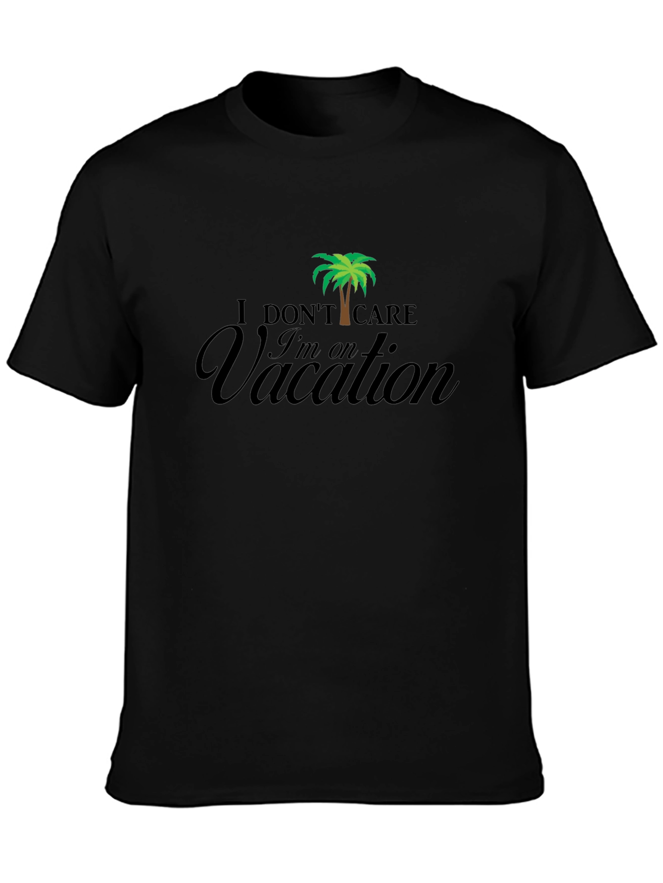 Vacation Mode T-Shirt - Relaxed Fit Black Tee