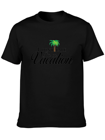 Vacation Mode T-Shirt - Relaxed Fit Black Tee