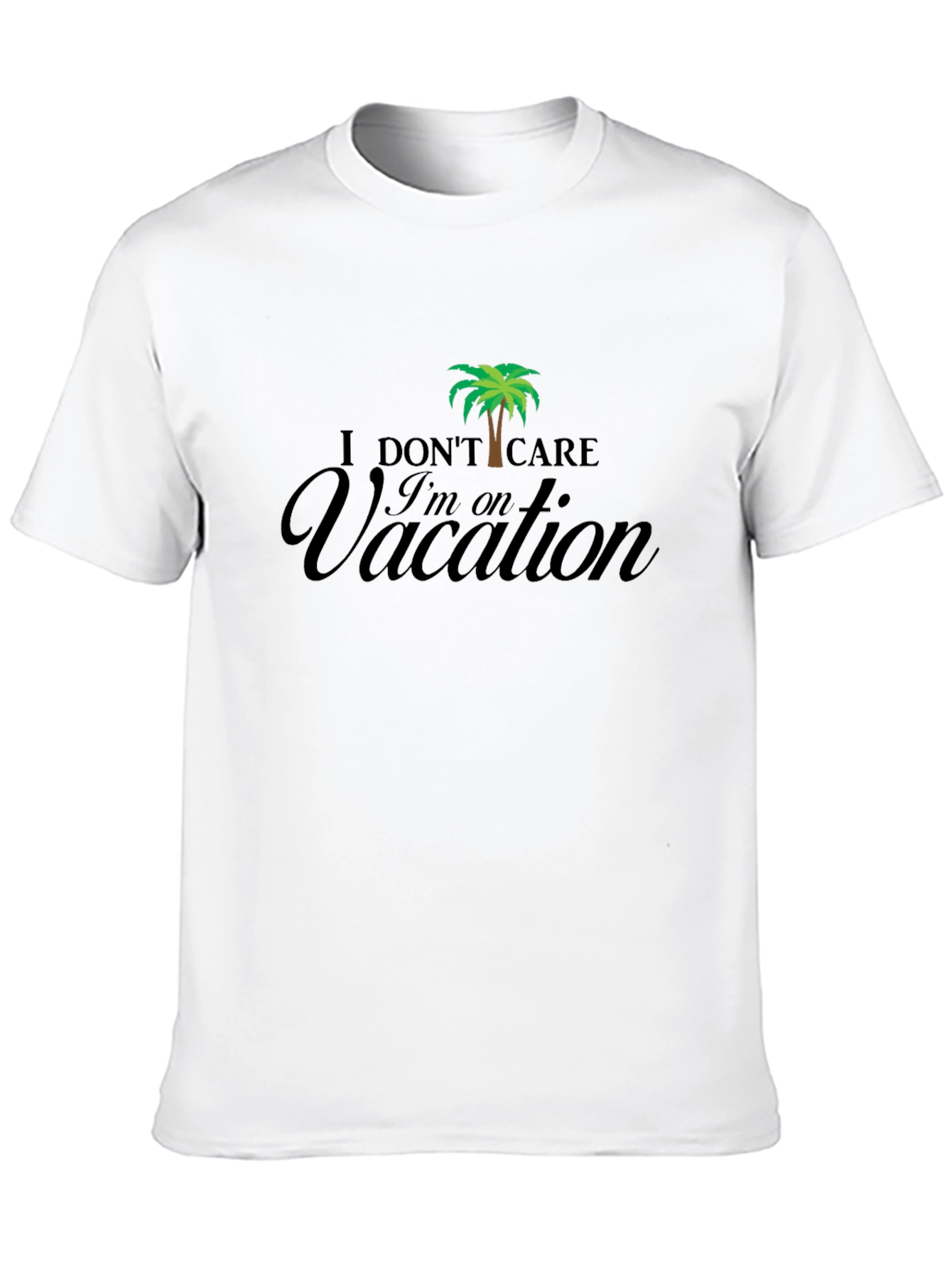 Vacation Mode T-Shirt - Relaxed Fit Black Tee
