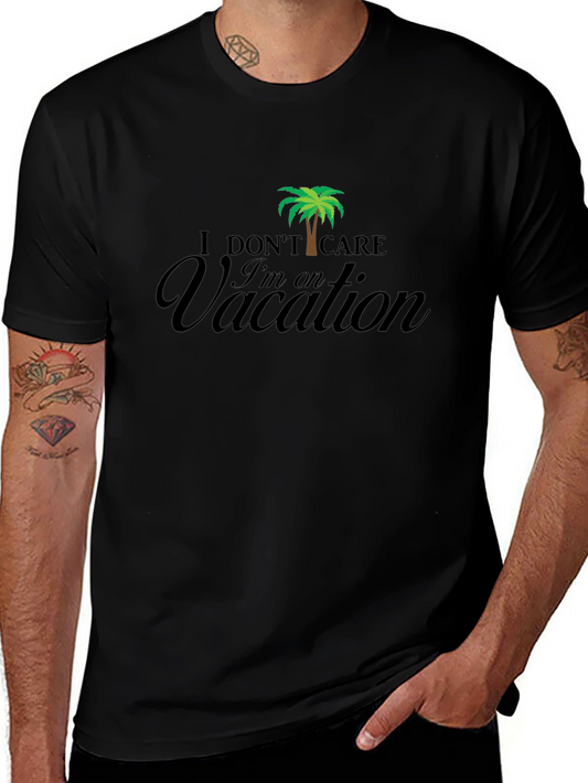 Vacation Mode T-Shirt - Relaxed Fit Black Tee