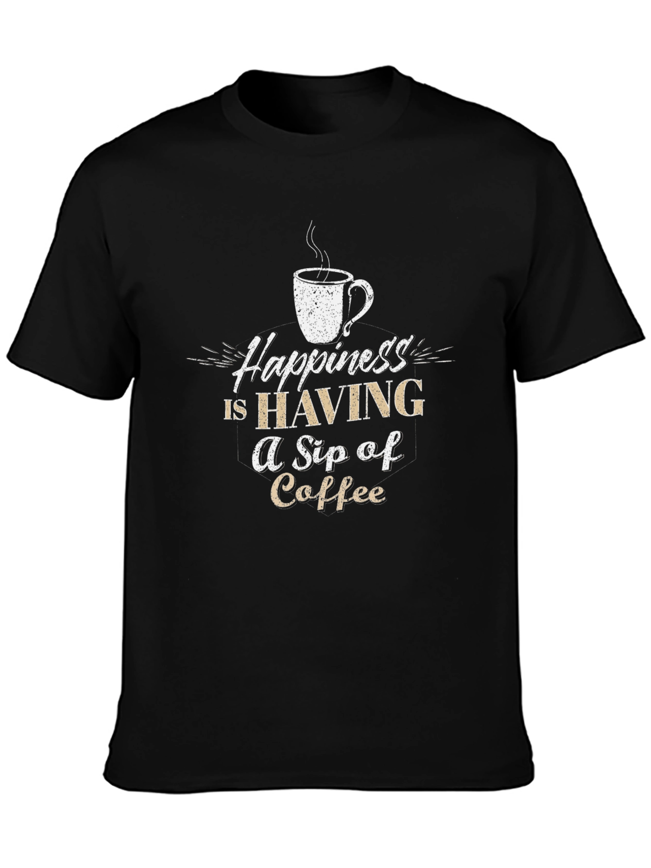Coffee Lover Graphic Tee - Happiness Is A Sip