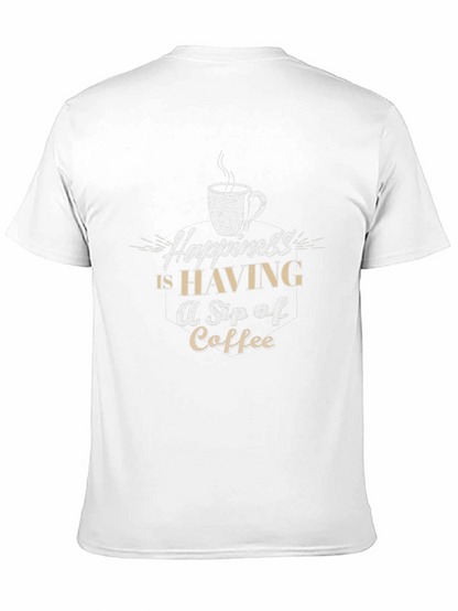 Coffee Lover Graphic Tee - Happiness Is A Sip
