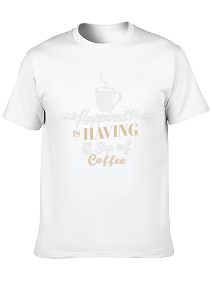 Coffee Lover Graphic Tee - Happiness Is A Sip