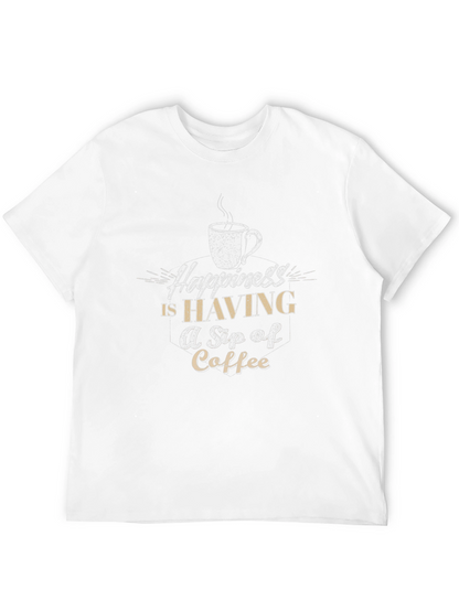Coffee Lover Graphic Tee - Happiness Is A Sip