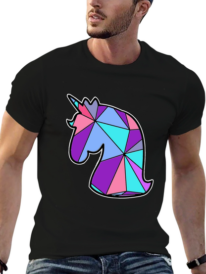 Geometric Unicorn Graphic T-Shirt