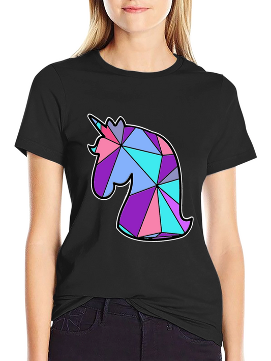 Geometric Unicorn Graphic T-Shirt