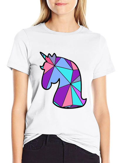 Geometric Unicorn Graphic T-Shirt