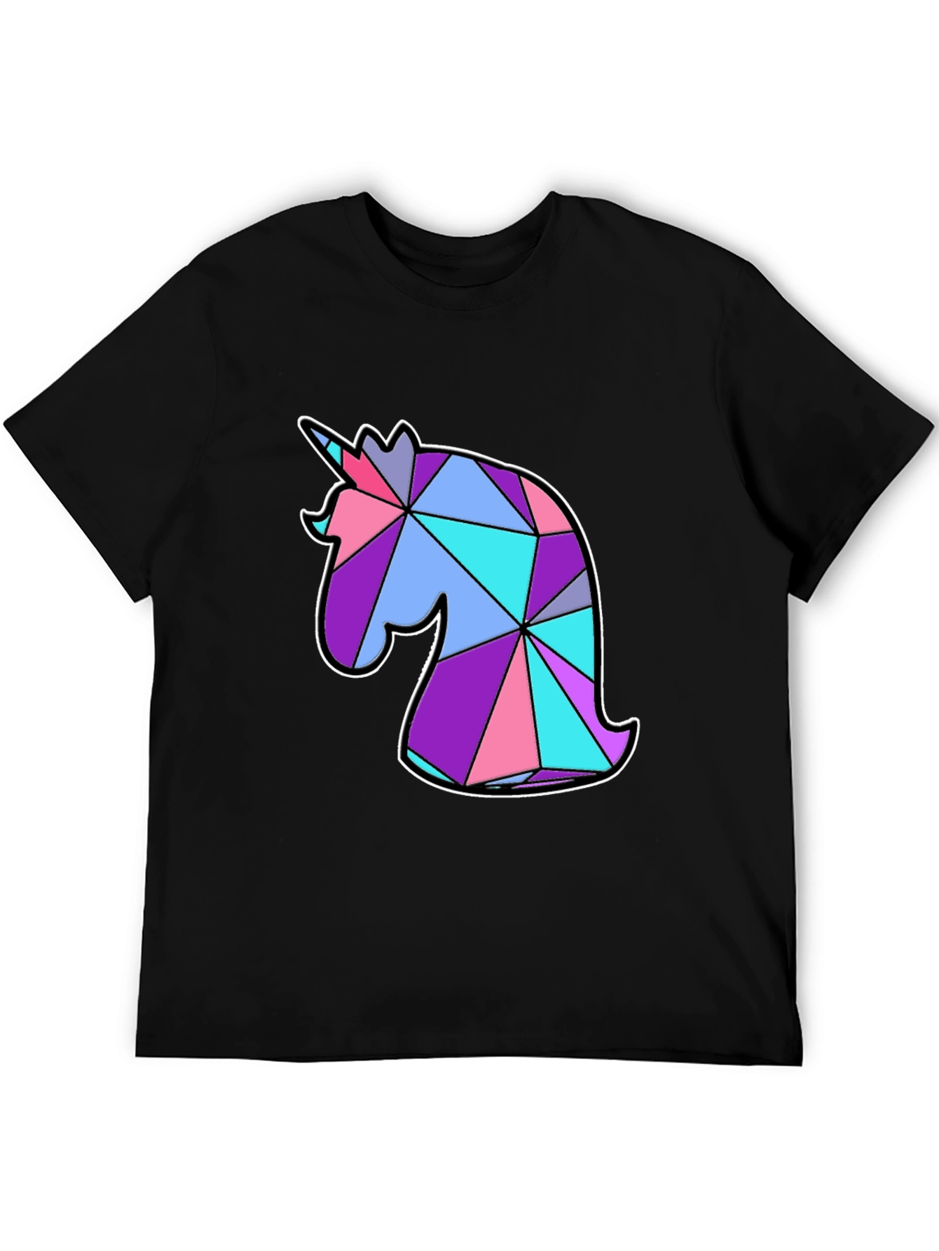 Geometric Unicorn Graphic T-Shirt