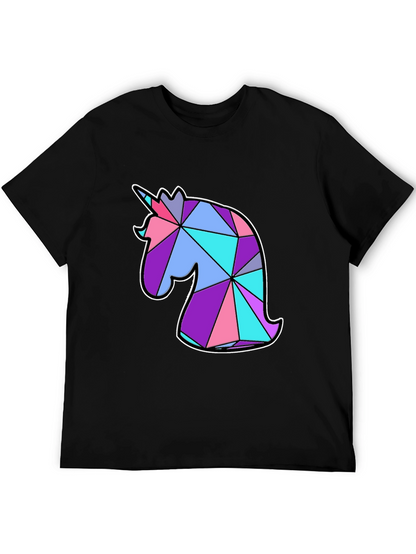 Geometric Unicorn Graphic T-Shirt