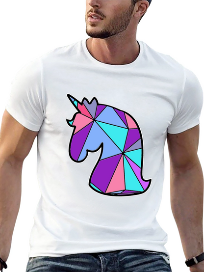 Geometric Unicorn Graphic T-Shirt
