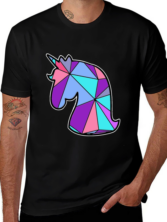 Geometric Unicorn Graphic T-Shirt