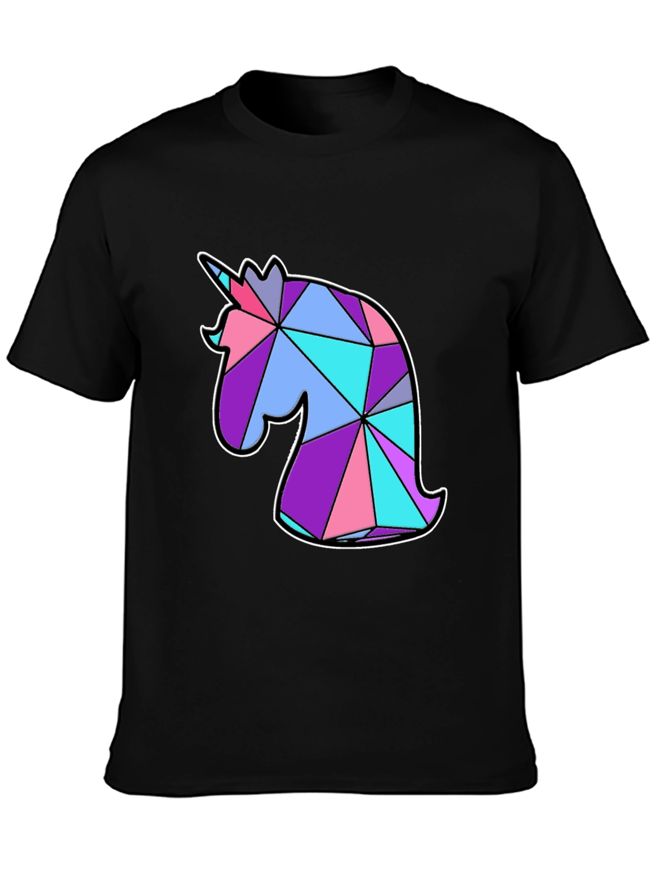 Geometric Unicorn Graphic T-Shirt