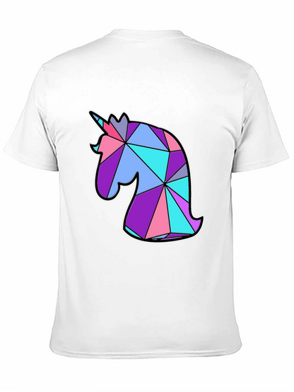 Geometric Unicorn Graphic T-Shirt