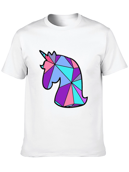 Geometric Unicorn Graphic T-Shirt