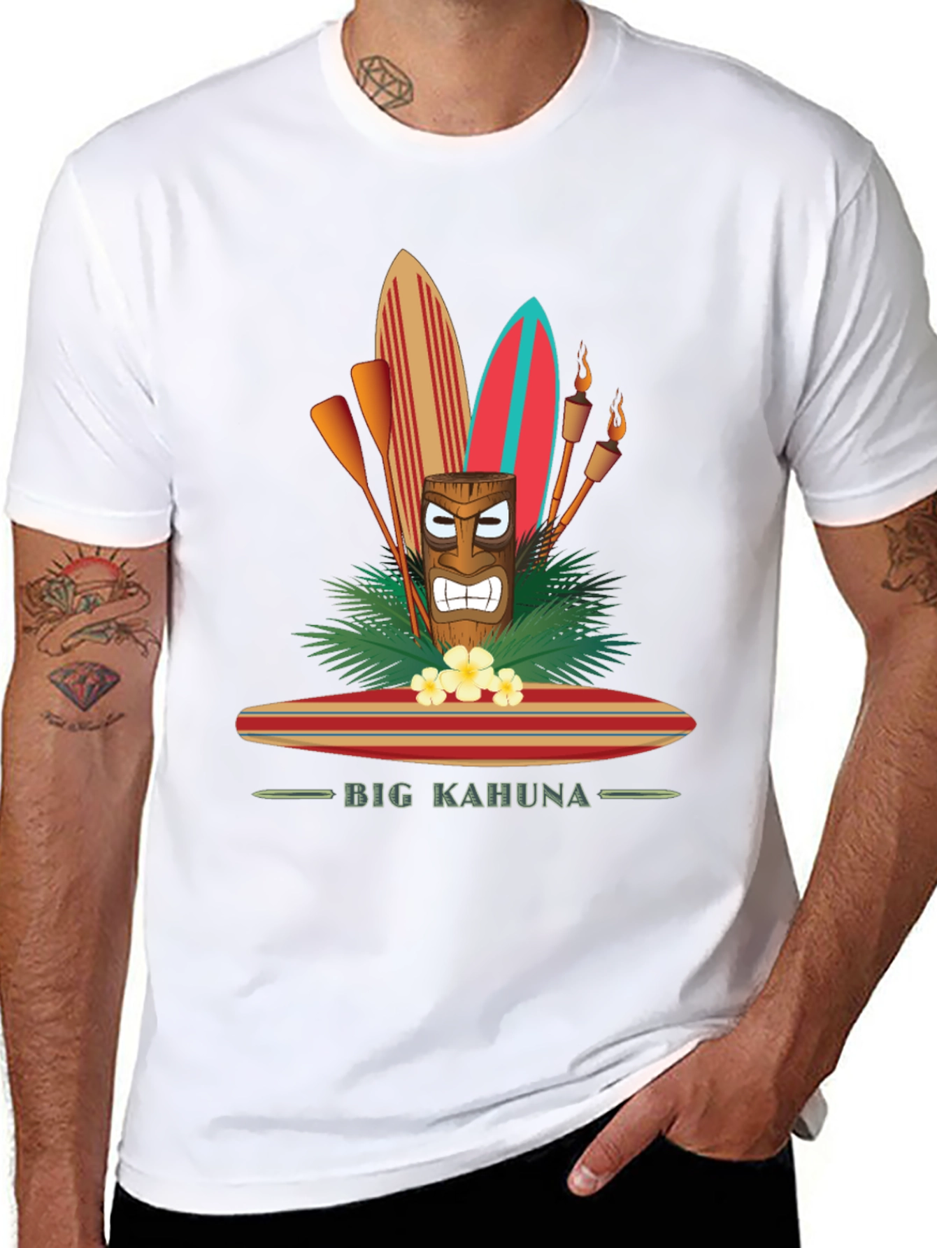 Big Kahuna Tiki Surf T-Shirt