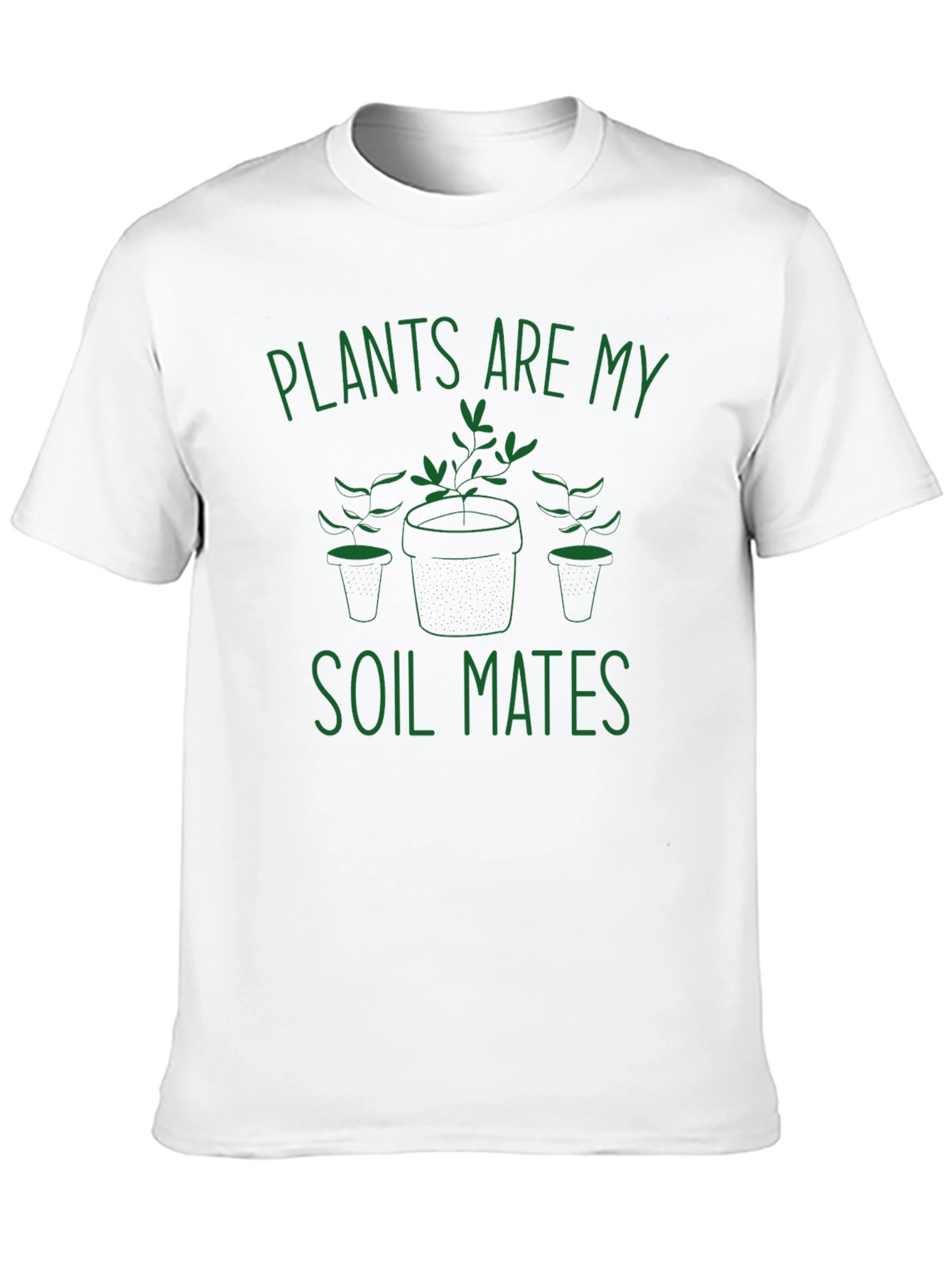 Plants are My Soil Mates T-Shirt - Black Cotton
