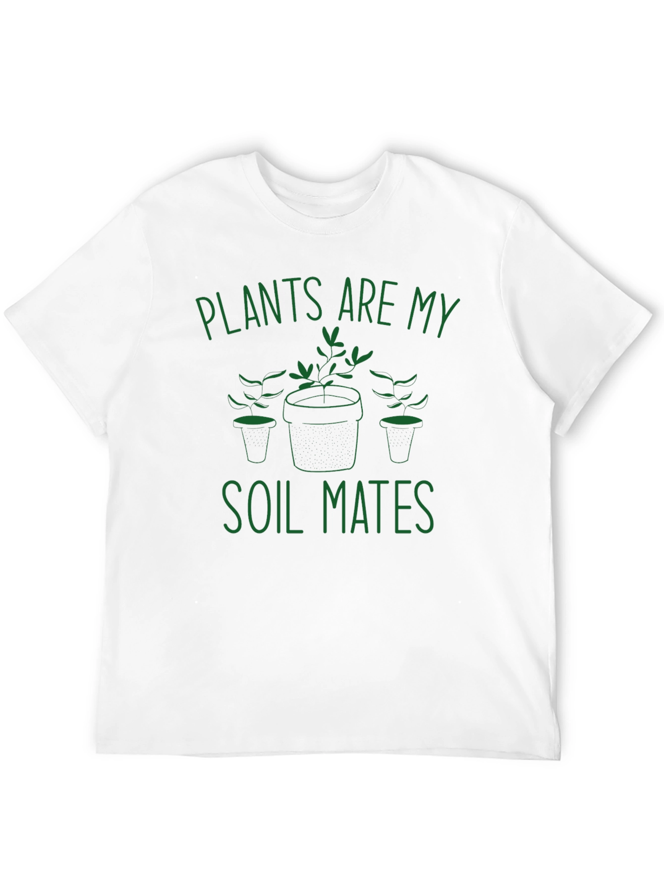 Plants are My Soil Mates T-Shirt - Black Cotton