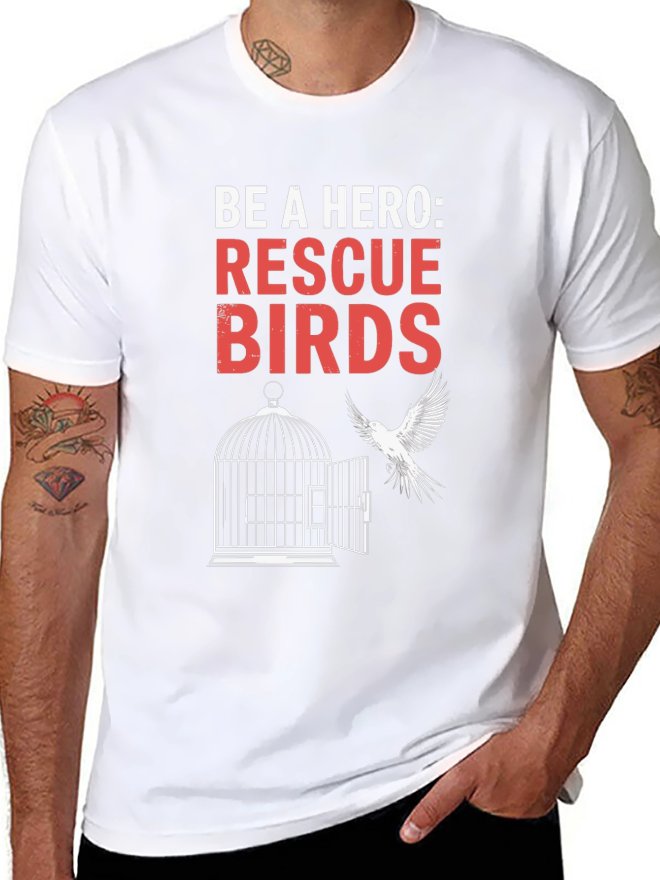 Rescue Birds T-Shirt - Be a Hero Tee
