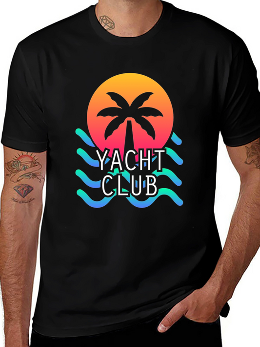 Yacht Club Graphic T-Shirt - Beach Vibes