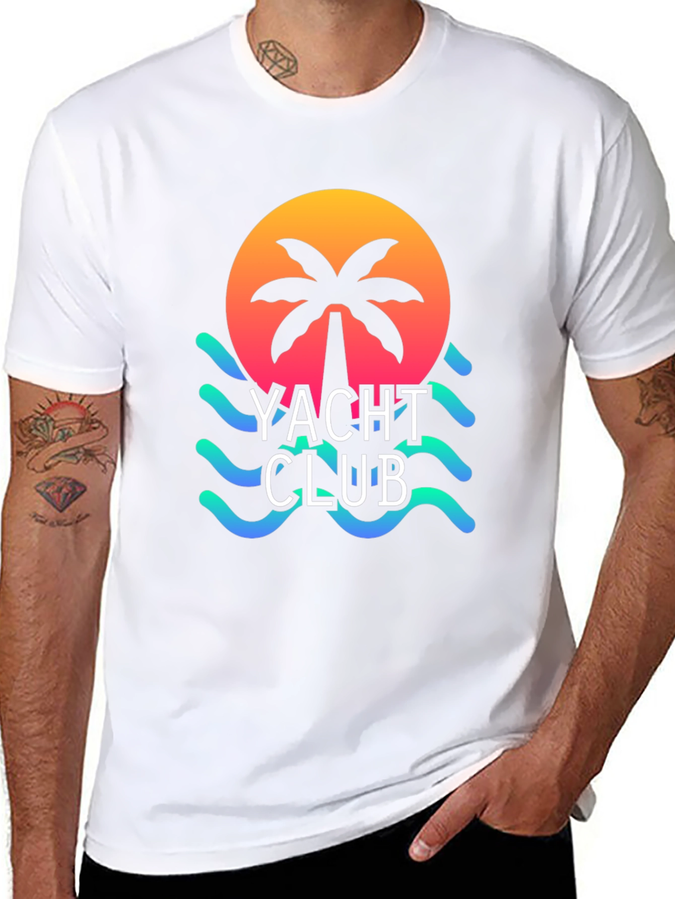 Yacht Club Graphic T-Shirt - Beach Vibes